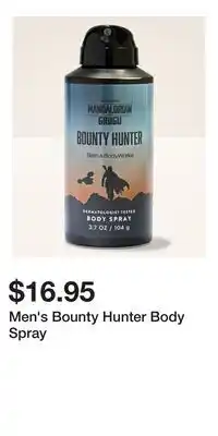 Bath & Body Works Men's Bounty Hunter Body Spray offer