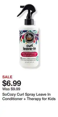 Ulta Beauty SoCozy Curl Spray Leave In Conditioner + Therapy for Kids offer