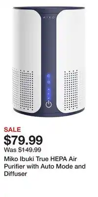 Ulta Beauty Miko Ibuki True HEPA Air Purifier with Auto Mode and Diffuser offer