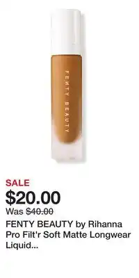 Ulta Beauty FENTY BEAUTY by Rihanna Pro Filt'r Soft Matte Longwear Liquid Foundation offer