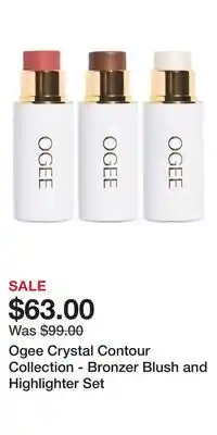 Ulta Beauty Ogee Crystal Contour Collection - Bronzer Blush and Highlighter Set offer