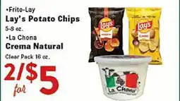 Rio Valley Market • Frito-Lay Lay's Potato Chips • La Chona Crema Natural offer