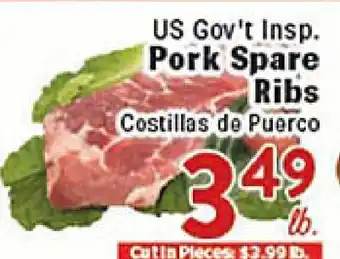 Rio Valley Market US Gov't Insp. Pork Spare Ribs offer