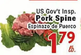 Rio Valley Market US Gov't Insp. Pork Spine offer