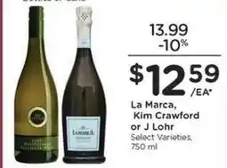 Kroger La Marca, Kim Crawford or J Lohr offer