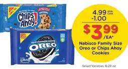 Kroger Nabisco Family Size Oreo or Chips Ahoy! Cookies offer