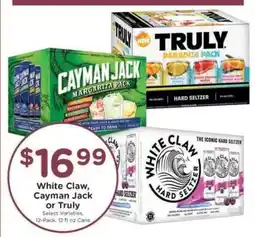Kroger White Claw, Cayman Jack or Truly offer