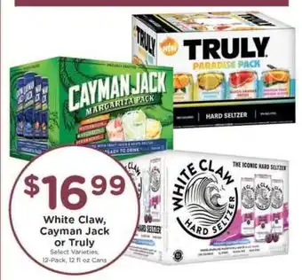 Kroger White Claw, Cayman Jack or Truly offer