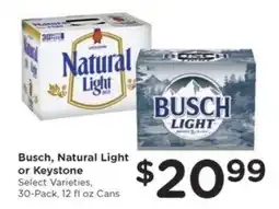 Kroger Busch, Natural Light or Keystone offer