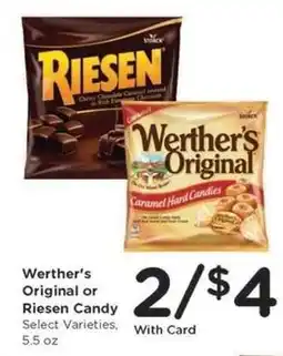 Kroger Werther's Original or Riesen candy offer