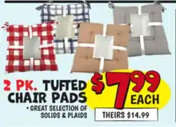 Ollie's 2 PK. TUFTED CHAIR PADS offer