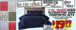 Ollie's 3 PC. QUEEN DOWN ALTERNATIVE MINI COMFORTER SETS offer