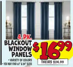 Ollie's 4 PK. BLACKOUT WINDOW PANELS offer