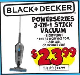 Ollie's POWERSERIES 3-IN-1 STICK VACUUM offer