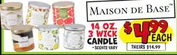 Ollie's 14 OZ. 3 WICK CANDLE offer