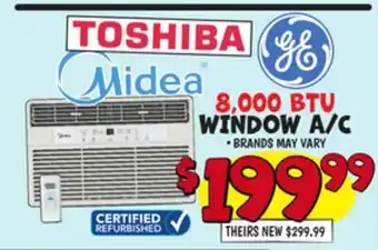 Ollie's 8, 000 BTU WINDOW A/C offer