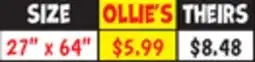 Ollie's 27 x 64 LIGHT FILTERING BLINDS offer