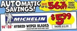 Ollie's 14-28 HYBRID WIPER BLADES offer