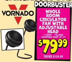 Ollie's WHOLE ROOM CIRCULATOR FAN WITH ADJUSTABLE HEAD offer