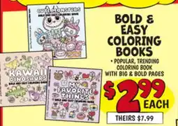Ollie's BOLD & EASY COLORING BOOKS offer