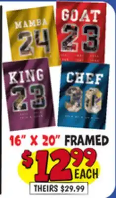 Ollie's 16 X 20 FRAMED BASKETBALL WALL DECOR offer