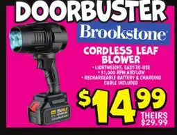 Ollie's CORDLESS LEAF BLOWER offer