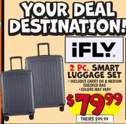 Ollie's 2 PC. SMART LUGGAGE SET offer