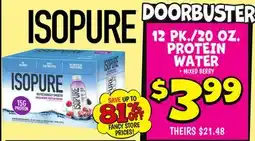 Ollie's ISOPURE 12 PK./20 OZ. PROTEIN WATER offer