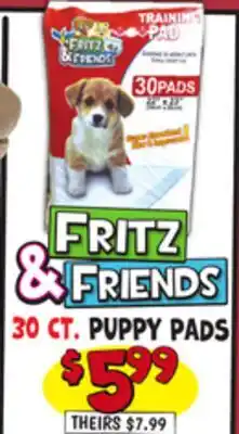 Ollie's FRITZ & FRIENDS 30 CT. PUPPY PADS offer