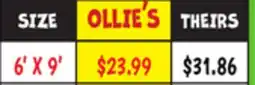 Ollie's 6' X 9' ARTIFICIAL GRASS CARPET offer