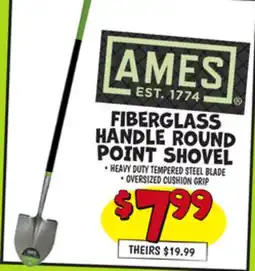 Ollie's FIBERGLASS HANDLE ROUND POINT SHOVEL offer