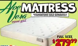 Ollie's ALOE VERA COOL GEL FULL SIZE MATTRESS offer