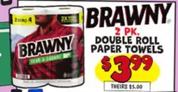 Ollie's BRAWNY 2 PK. DOUBLE ROLL PAPER TOWELS offer