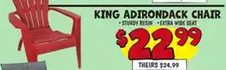 Ollie's KING ADIRONDACK CHAIR offer