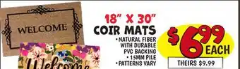 Ollie's 18 X 30 COIR MATS offer