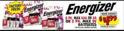 Ollie's 8 PK. MAX AAA OR AA OR 2 PK. MAX 9V BATTERIES offer
