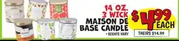 Ollie's 14 OZ. 3 WICK MAISON DE BASE CANDLE offer
