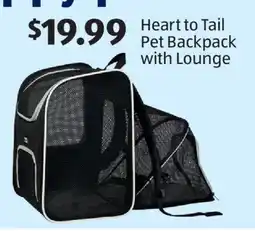Aldi Heart to Tail Pet Backpack with Lounge offer