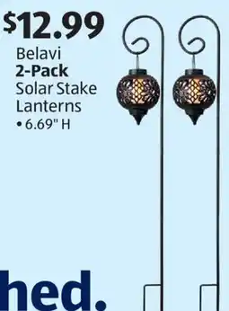 Aldi Belavi 2-Pack Solar Stake Lanterns offer