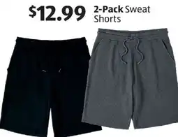 Aldi 2-Pack Sweat Shorts offer