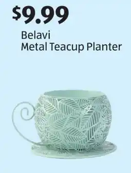 Aldi Belavi Metal Teacup Planter offer