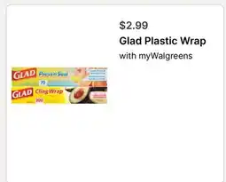 Walgreens Glad Plastic Wrap offer