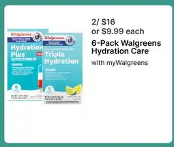 Walgreens 6-Pack Walgreens Hydration Care offer