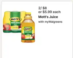 Walgreens Mott's Juice offer