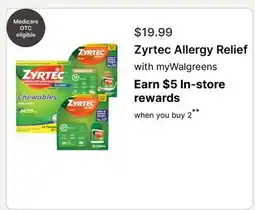 Walgreens Zyrtec Allergy Relief offer
