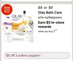 Walgreens Olay Bath Care offer