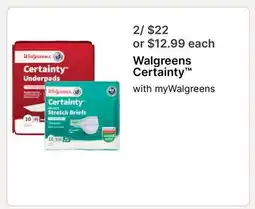 Walgreens Walgreens Certainty offer