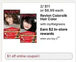 Walgreens Revlon Colorsilk Hair Color offer