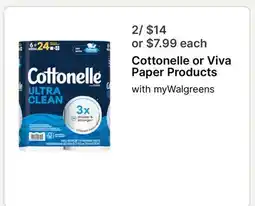 Walgreens Cottonelle or Viva Paper Products offer