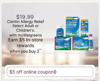 Walgreens Claritin Allergy Relief offer